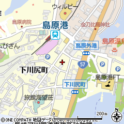 セブンイレブン島原下川尻町店周辺の地図