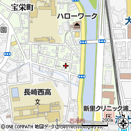 長崎県長崎市宝栄町8-17周辺の地図