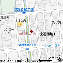 ＥＮＥＯＳ熊本流通団地ＳＳ周辺の地図
