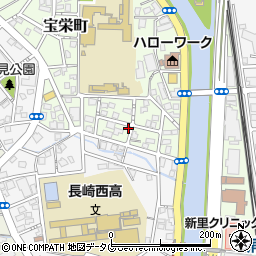 長崎県長崎市宝栄町9-17周辺の地図