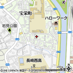 長崎県長崎市宝栄町周辺の地図