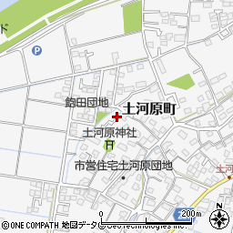 熊本県熊本市南区土河原町周辺の地図