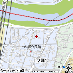 熊本県熊本市南区上ノ郷1丁目10周辺の地図