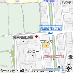 株式会社九電工　熊本東配電工事営業所周辺の地図