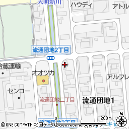九州ツバメタオル熊本支店周辺の地図