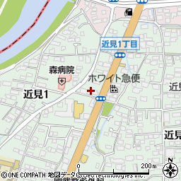 セブンイレブン熊本上近見店周辺の地図