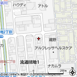 ビューティ花壇熊本本社周辺の地図