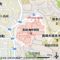 長崎大学　国際交流会館坂本分館周辺の地図