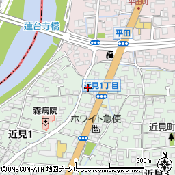 株式会社熊本日日新聞社　熊本日日新聞販売店世安販売センター周辺の地図