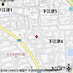 熊本県熊本市東区下江津周辺の地図