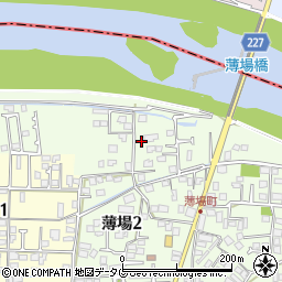 熊本県熊本市南区薄場2丁目周辺の地図