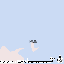 中島鼻周辺の地図