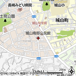 城山南部公民館周辺の地図