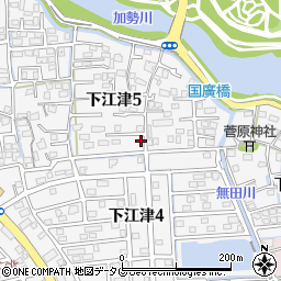 江津２町内公民館周辺の地図