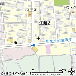 ファミリーマート熊本平成けやき通り店周辺の地図