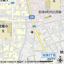 シニアユートピア熊本周辺の地図