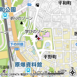 長崎原爆資料館周辺の地図