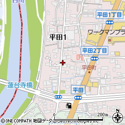 熊本平田郵便局周辺の地図