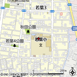 熊本市立若葉小学校周辺の地図