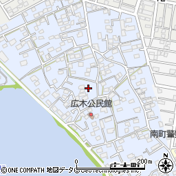 熊本県熊本市東区広木町周辺の地図