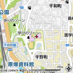 長崎市平和会館ホール周辺の地図