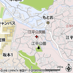 江平公民館周辺の地図