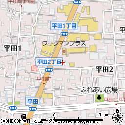 熊本県熊本市南区平田周辺の地図