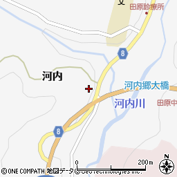 宮崎県高千穂町（西臼杵郡）河内周辺の地図