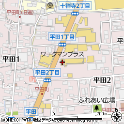ワークマンプラス熊本平田店周辺の地図