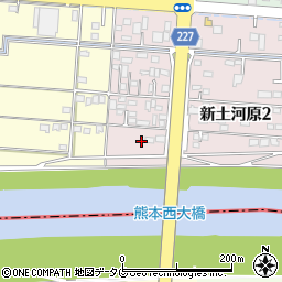 熊本県熊本市西区新土河原2丁目11周辺の地図