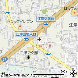 熊本日日新聞販売店　江津販売センター周辺の地図