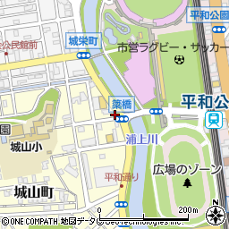 市民プール前周辺の地図