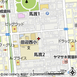 熊本県熊本市南区馬渡周辺の地図