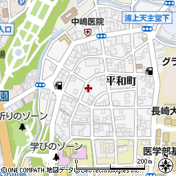 三菱重工長崎造船所平和町社宅周辺の地図