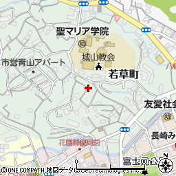 長崎県長崎市若草町周辺の地図