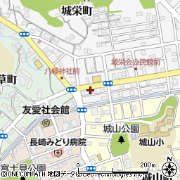 長崎県長崎市城栄町15-13周辺の地図