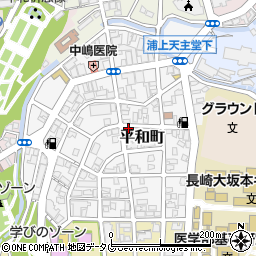 長崎県長崎市平和町周辺の地図