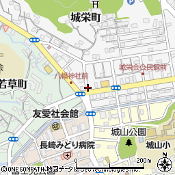 リパーク長崎城栄町駐車場周辺の地図