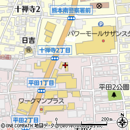 熊本三菱自動車販売株式会社　本店周辺の地図