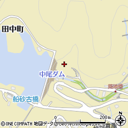 中尾ダム周辺の地図