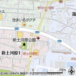 ファミリーマート熊本新土河原店周辺の地図