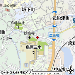 長崎県島原市広馬場町周辺の地図