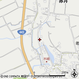 熊本県上益城郡益城町赤井1419-1周辺の地図