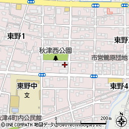 熊本県熊本市東区東野周辺の地図