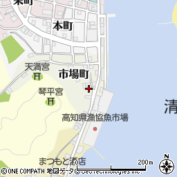 高知県土佐清水市市場町周辺の地図