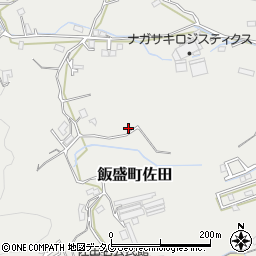 長崎県諫早市飯盛町佐田周辺の地図