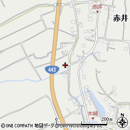 熊本県上益城郡益城町赤井1029-3周辺の地図