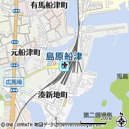 長崎県島原市周辺の地図