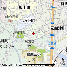 長崎県島原市八幡町周辺の地図