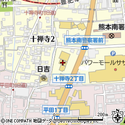 スペースクリエイト自遊空間熊本十禅寺店周辺の地図